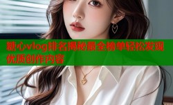 糖心vlog排名揭秘最全榜单轻松发现优质创作内容
